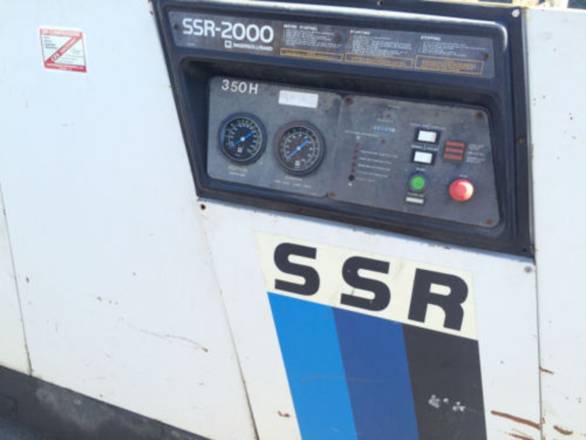 100 HP Ingersol Air Compressor SSR 2000 model 350H