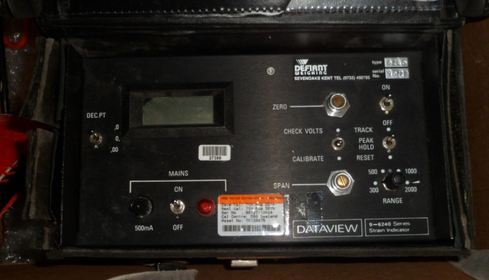 Sarel Load Monitor, Dataview 9-6240 Strain Indication Unit - Image 3 of 4