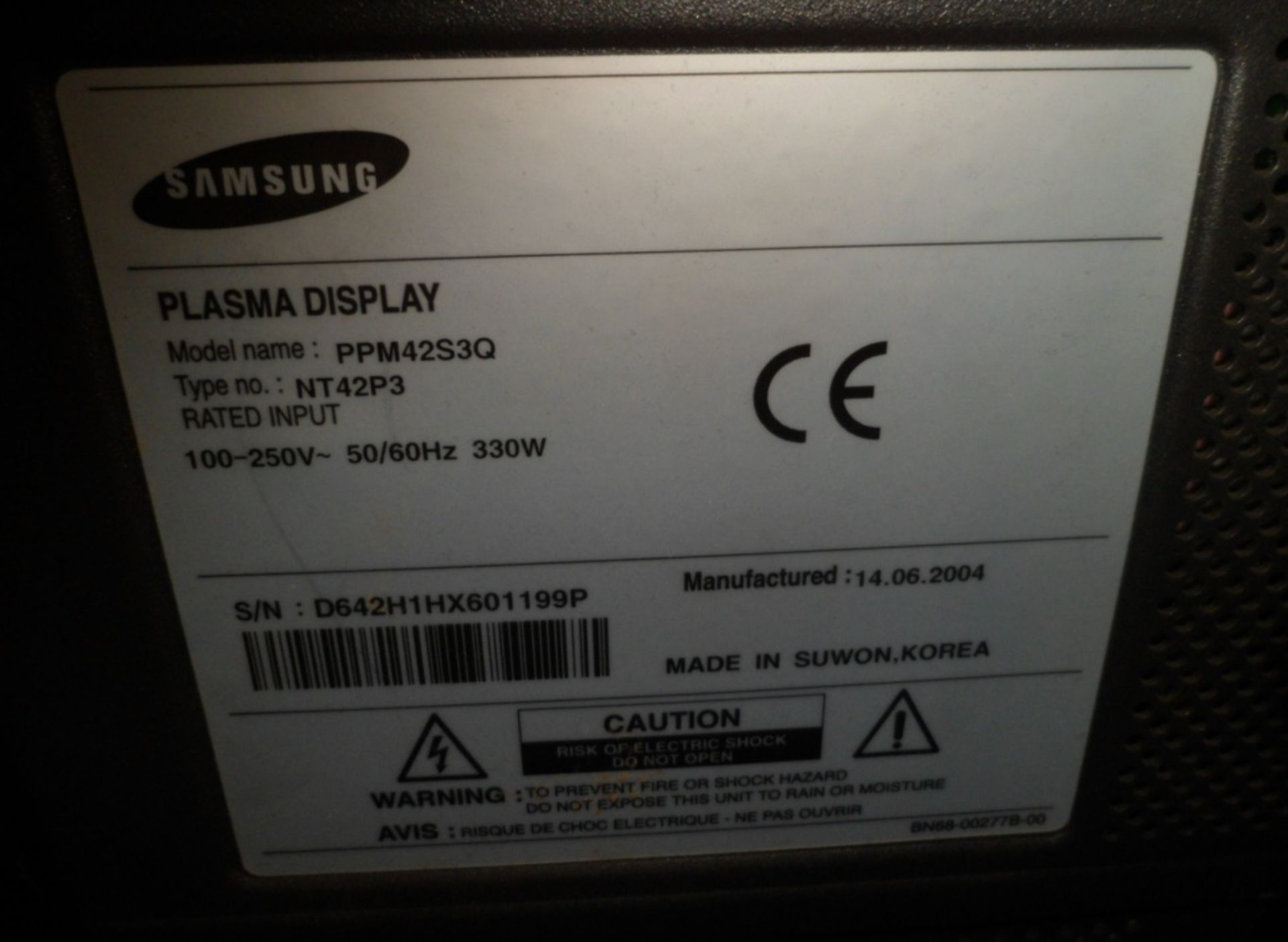 Samsung PPM42S3Q Monitor - Image 2 of 2