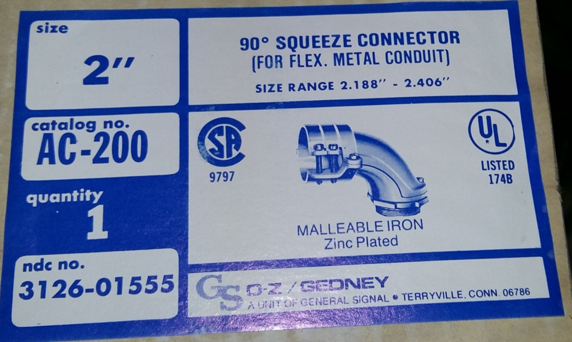 90' Squeeze connectors, tape, connectors - Image 2 of 3