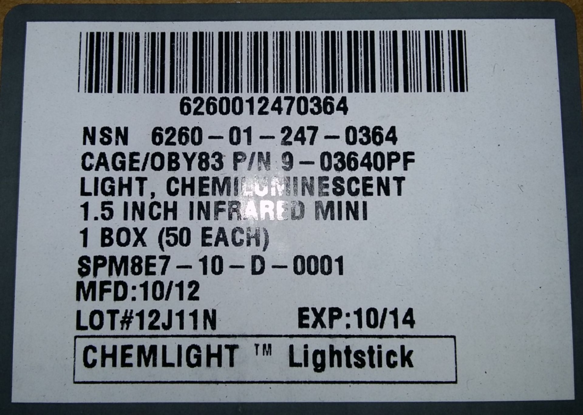 Cyalume Lightsticks - 1.5 inch - infra red - (out of date) - Approx 10000 - Image 3 of 3