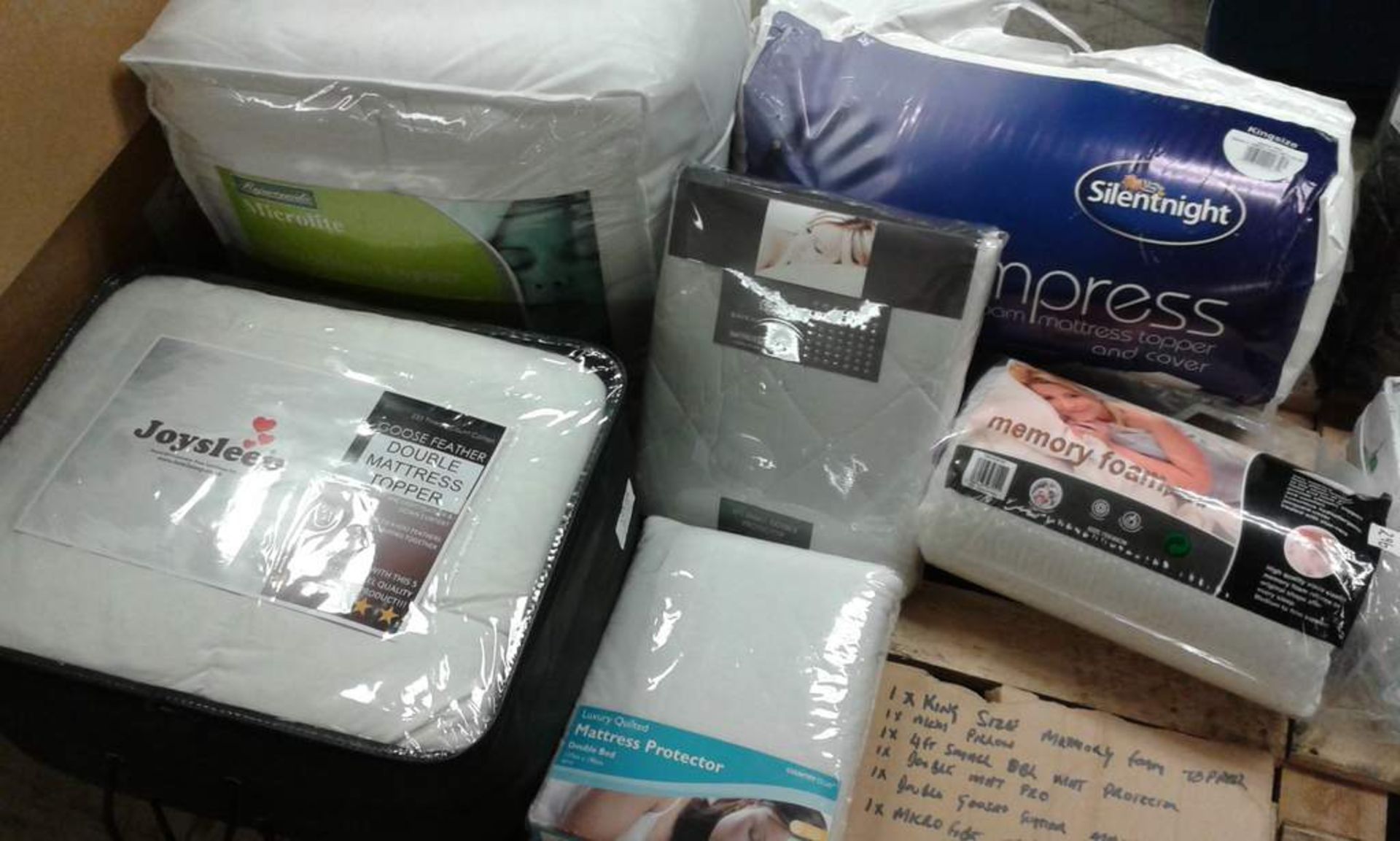 Assorted Mattress Toppers Varied Sizes - Memory Foam Pillow - 2x Mattress Protector - Image 2 of 2