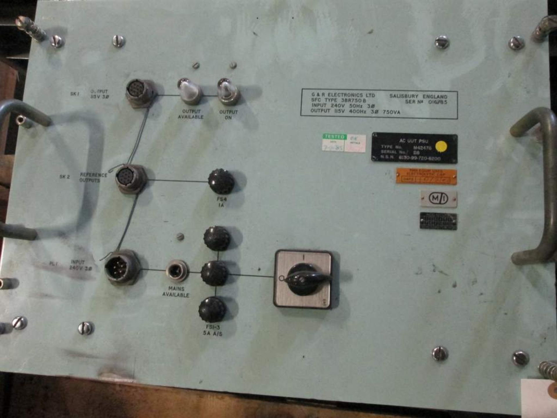 3x Marconi AC UUT PSU control unit NSN:6130-99-720-6200 - Image 2 of 2