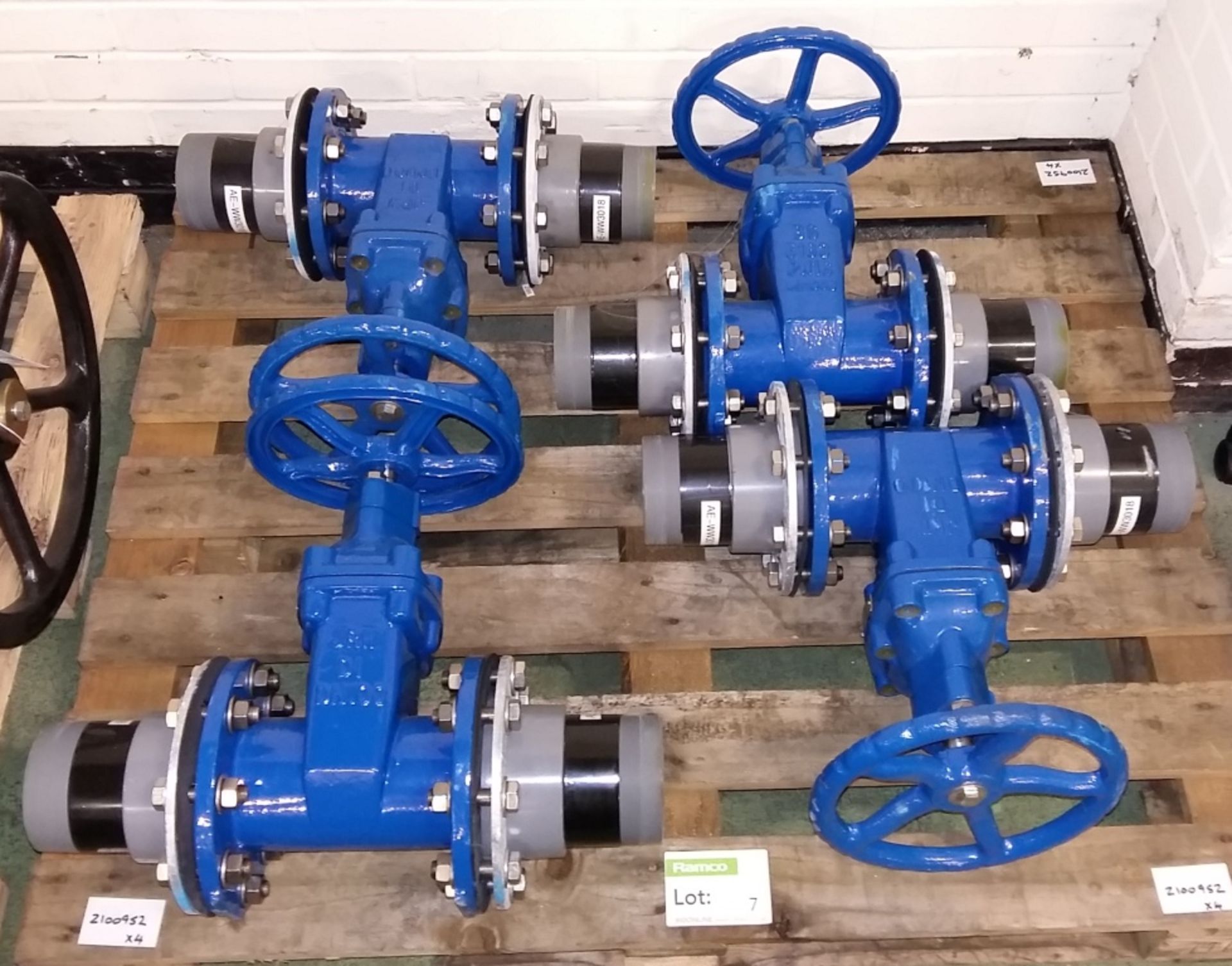 4x Gate valves - JRW D1 DN100