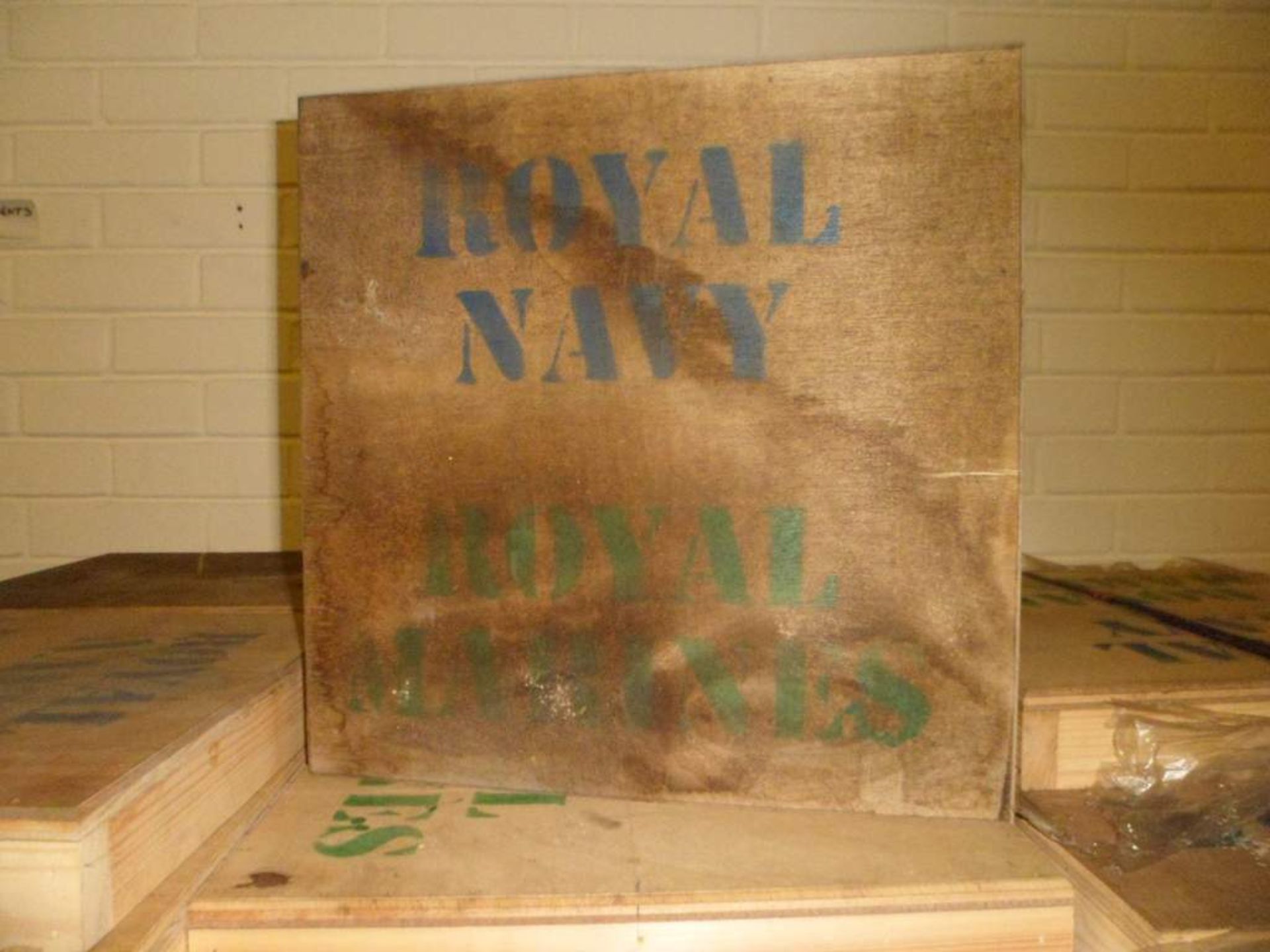 Royal Navy wooden platforms/trays - Image 3 of 4