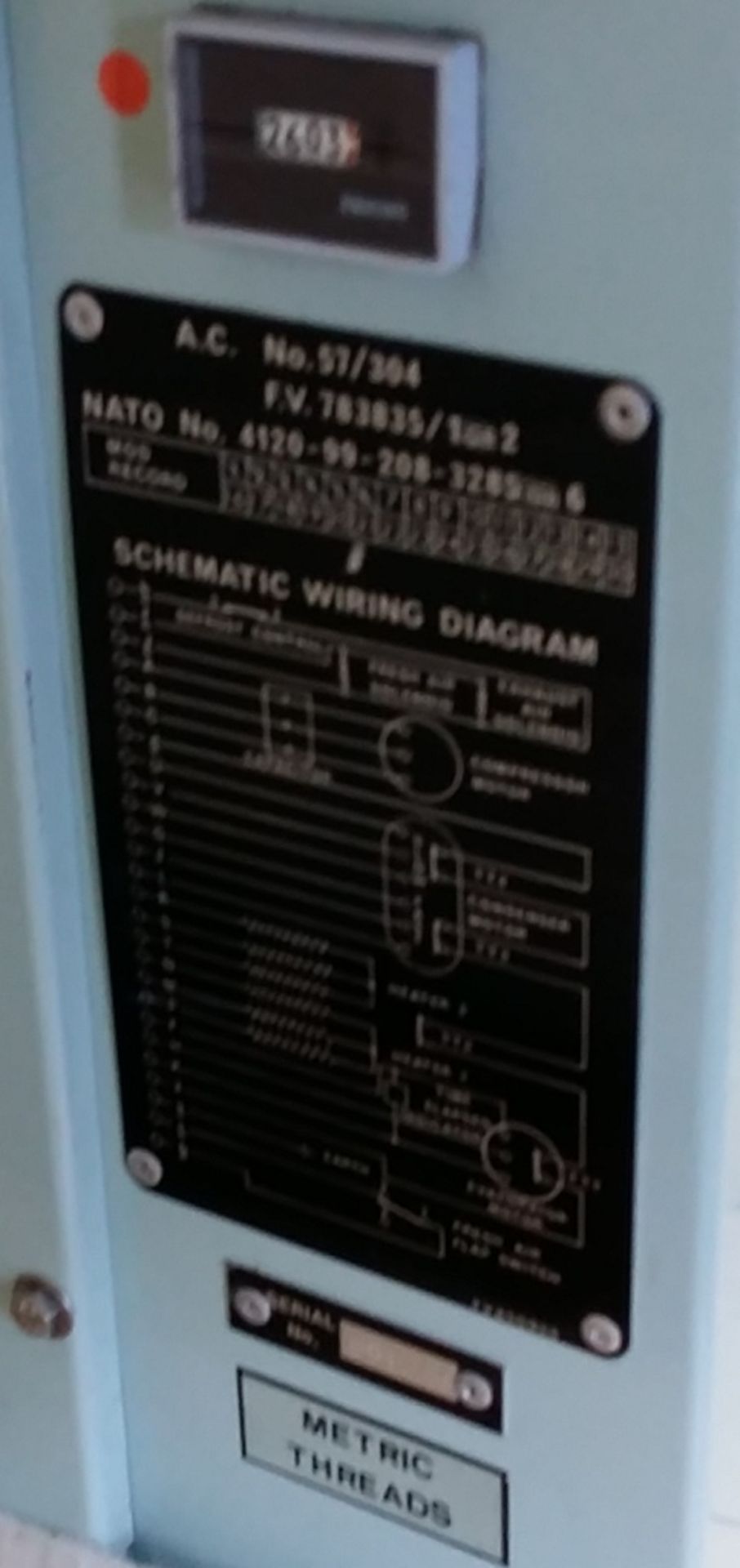 Air conditioning unit - AC No. 57/203 - NSN 4120-99-208-3288 - FV 783836/2 - Image 2 of 2