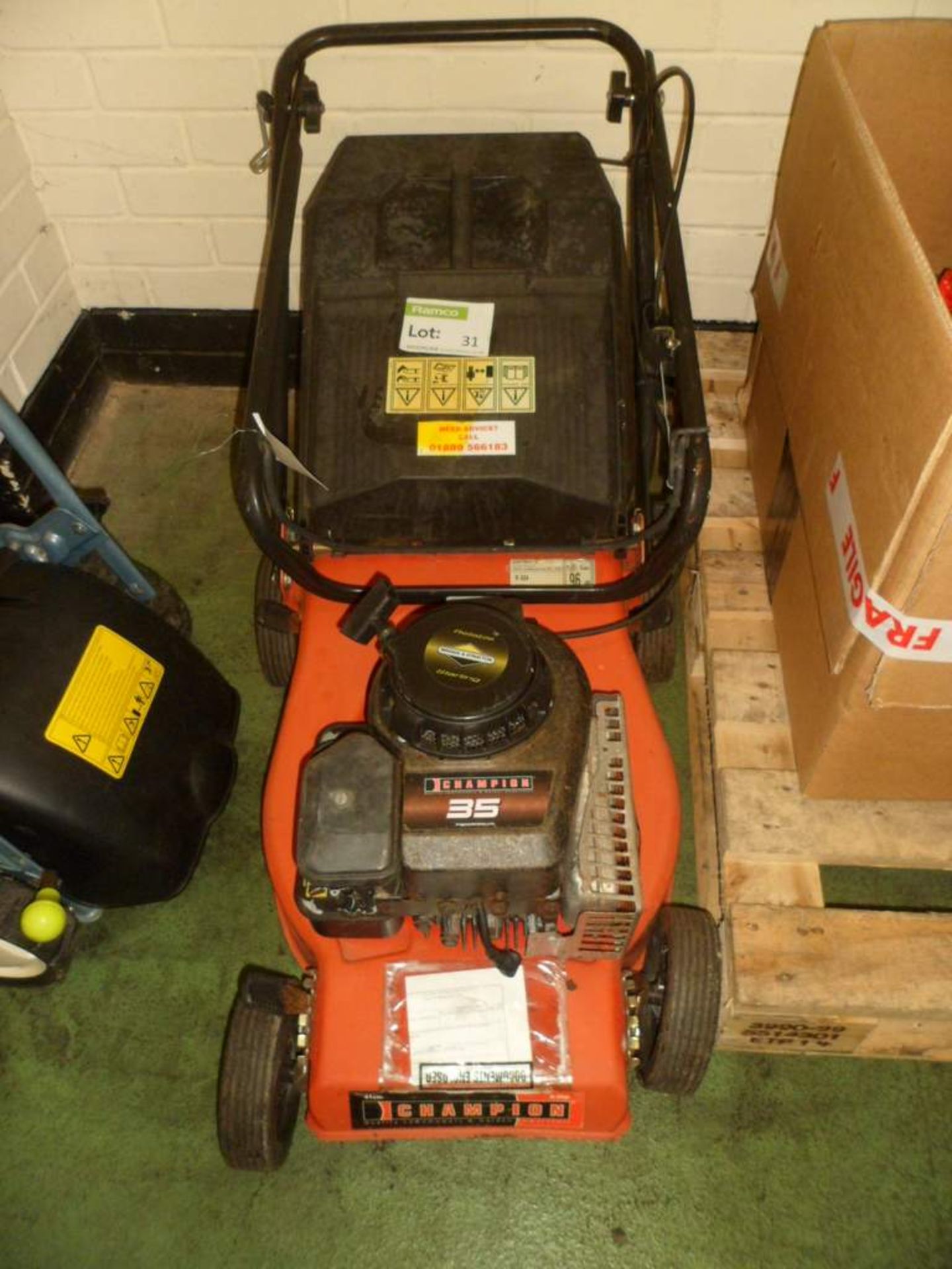 Champion 35 petrol lawn mower