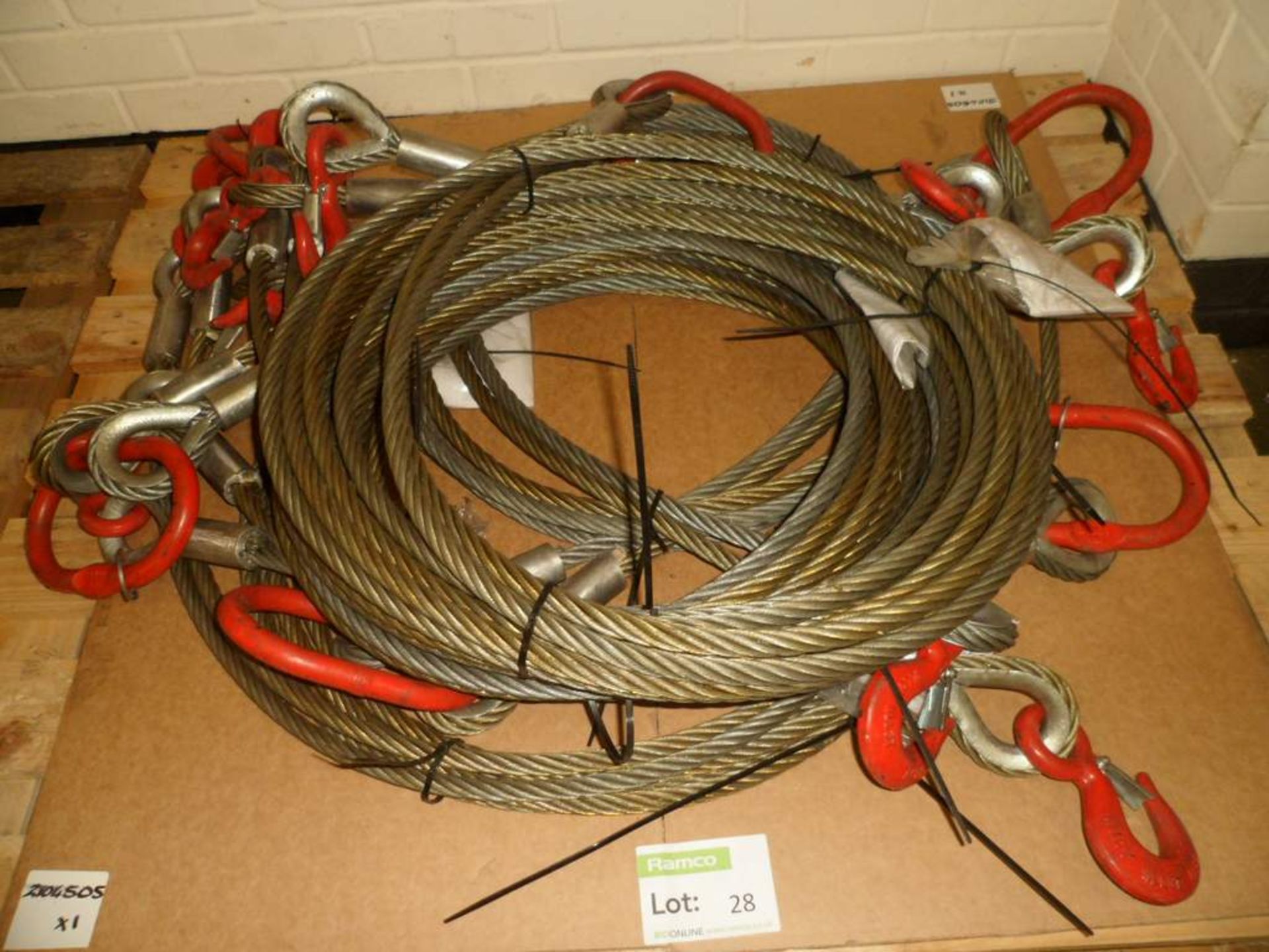 5x 4.1tonne 16mm wire cable and link