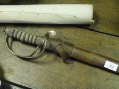 A George V cavalry officer's sword, Fenton Brothers, Sheffield, with wire-bound sharkskin grip,