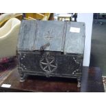 An 18th/early 19th century Indian carved wooden casket, possibly a marriage or money chest, with