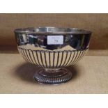 An Edwardian silver punch bowl, William Hutton & Sons, London 1905, in the Georgian taste, half-