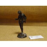 After the Antique, a "Grand Tour" bronze of a Classical youth, probably 18th century. 13.25cm