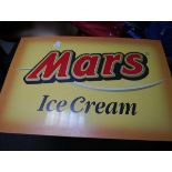 1990's Mars Ice Cream advertising sign, 91cm x 61cm