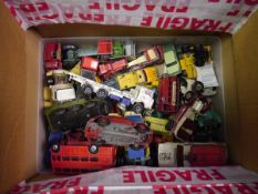 Box containing a group of Lesney and other model vehicles