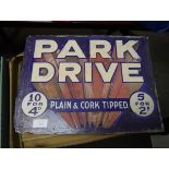 Vintage enamelled twin sided sign Park Drive Plain and Cork tipped and Gallaghers Condor Twist