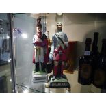 20th century Drambuie bisque figure Bonnie Prince Charlie and a continental Captain Royal Horse