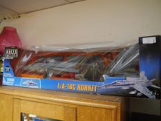 An Elite Force scale model of a F/A-18C Hornet, boxed