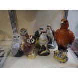 Collection of Royal Doulton Whyte and Mackay Birds of Prey decanters
