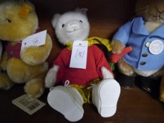 Steiff limited edition Rupert the Bear no 89 of 3000