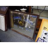 A vintage pub advertising mirror Lorimer & Clarks pale ale and stout, Edinburgh, 129cm x 100cm