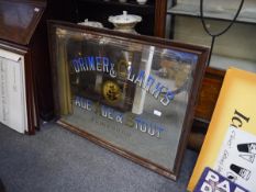 A vintage pub advertising mirror Lorimer & Clarks pale ale and stout, Edinburgh, 129cm x 100cm