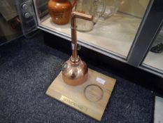 Glenmorangie distillery miniature copper still bottle display