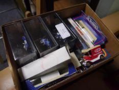 Collection of toy cars including Dinky, Jackie Stewart Canadian GP 1969 and Kit Kat