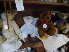 Collection of Steiff bears including limited edition Andrew Bear No 35 of 1500