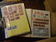 Stamp album complete with a collection of Victorian penny reds etc, George V, VI etc together with