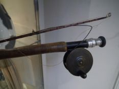 Hardy Brothers Alnwick two part trout fishing rod with reel