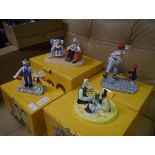 Collection of four Coalport Wallace and Gromit porcelain limited edition figurines including a Grand