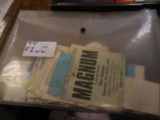 File containing a collection of concert ticket stubs including Leonard Skinner 1st June 2012, SECC