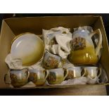 Fifteen piece continental transfer printed childrens tea set