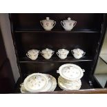 Twenty six piece Royal Doulton dinner service decorated with transfer printed floral sprays c1940