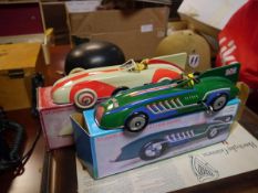 Chad Valley St John series tin plate car with another