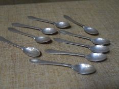 Georg Jensen, a set of silver demitasse spoons, stamped import marks for 1938. 2.7 troy ounces