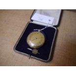 Edwardian 18ct gold open face pocket watch, the engine turned gilt face with Roman numerals, the