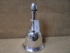Early 20th century silver-plated novelty bell form cocktail shaker, Hukin & Heath, possibly retailed