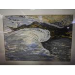 20th Century School, The Wave, watercolour, unsigned, framed. 21cm by 31cm