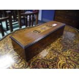 Late 19th century inlaid rosewood and mahogany Swiss music box, Nicole Freres, Geneva, the cover