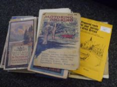 A group of 1930s/40s road maps including Bartholomews cloth backed, Ordnance Survey Tourist maps,