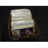 A box containing GB and World picture stamp cards etc (48)