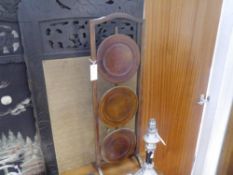 A 1930s mahogany triple tier cakestand