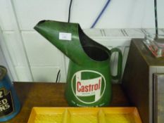 A vintage Castrol gallon oil can
