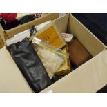 A box of collectables including loose GB and World stamps and First Day Covers, Kenlock Skylight