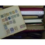 A box of mixed stamps albums and stock books (23)