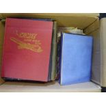 A box containing a large quantity of world albums some pages of stamps etc (17)