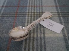 A set of six Victorian Scottish Provincial silver teaspoons, George Jamieson Aberdeen with