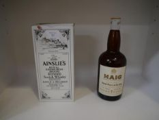 A bottle of Haig Gold Label blended whiskey; together with a bottle of Ainslie's Royal Edinburgh