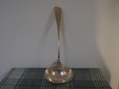 A Scottish Provincial silver soup ladle, Robert Keay I, Perth, c. 1820, fiddle pattern, engraved